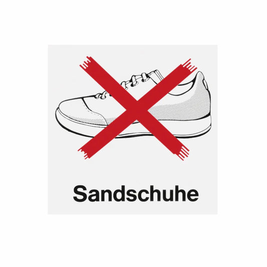 Sandschuh-Verbotsschild